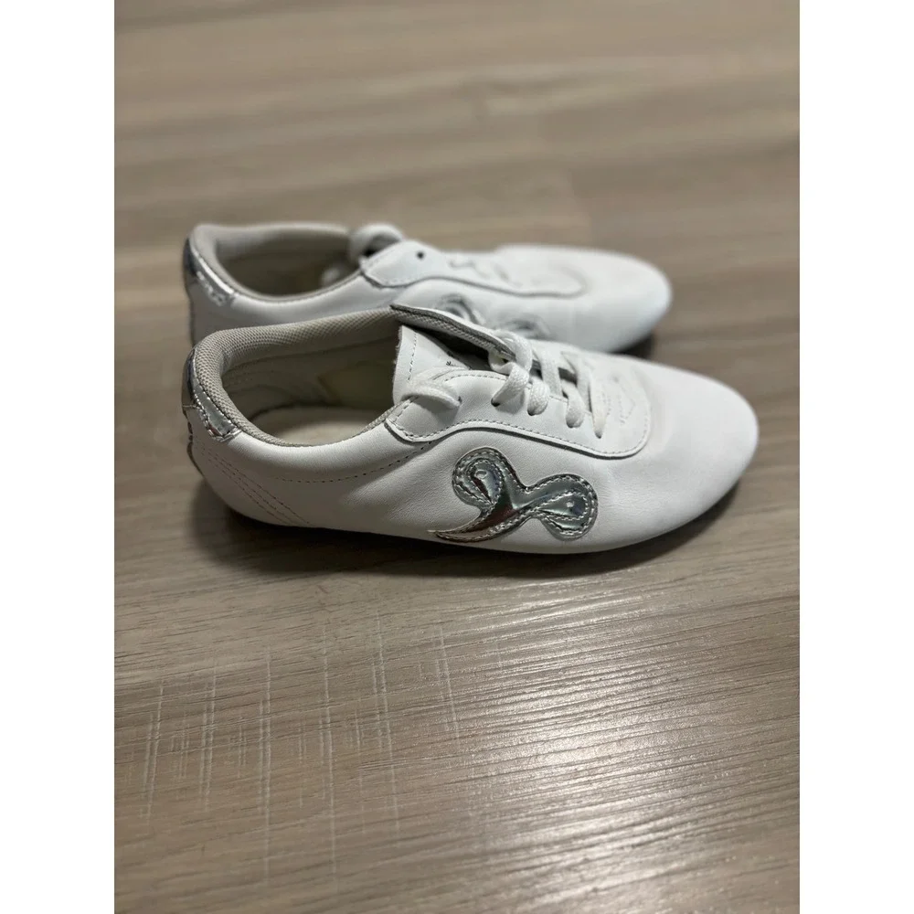 Kung Fu Shoes White Leather Sneakers Martial Arts Training Size‎ 34